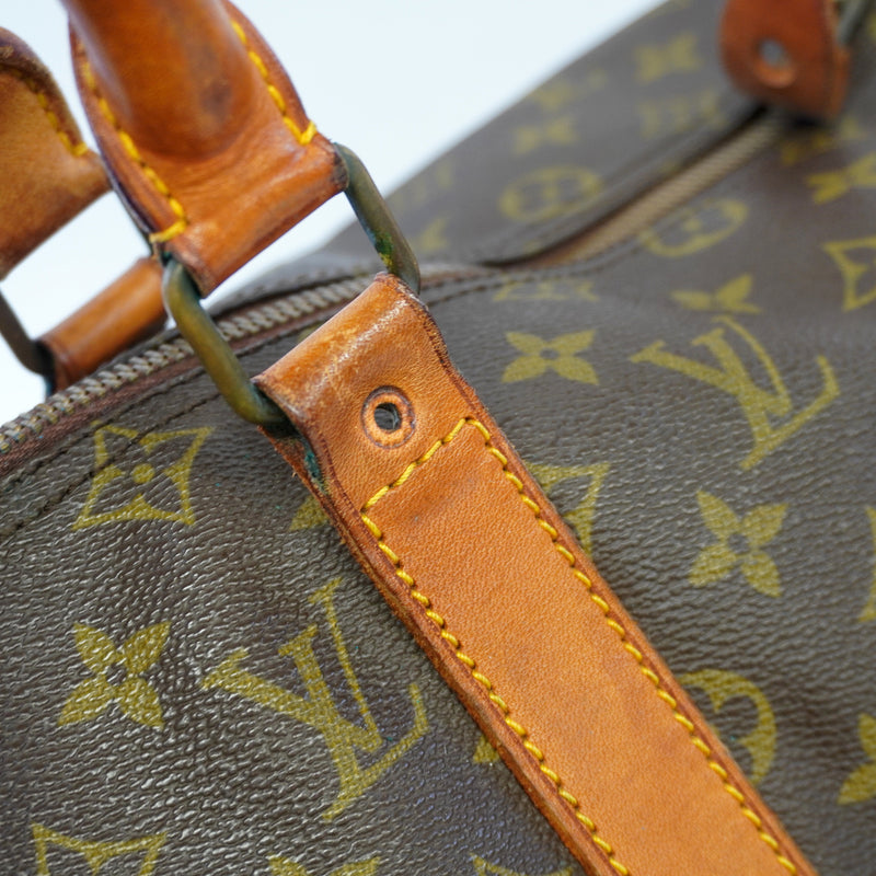 Auth Louis Vuitton Monogram Keepol 50 M41426 MenWomenUnisex Boston BagHandbag