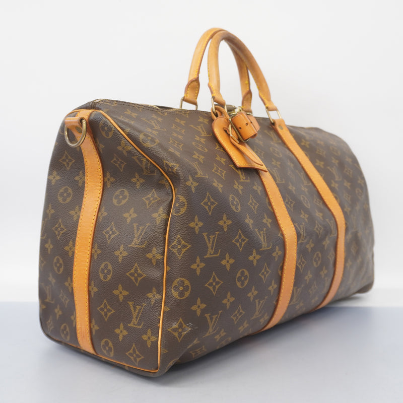 Auth Louis Vuitton Monogram Keepol Bandolier 50 M41416 Unisex Boston BagHandbag