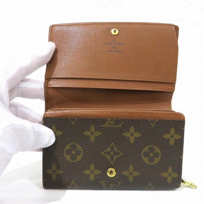 Louis Vuitton Monogram Porto Monevier Tresor M61730 Bi-Fold Wallet Unisex