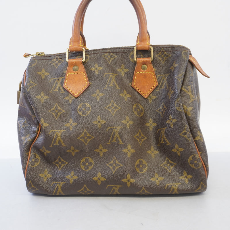 Auth Louis Vuitton Monogram Speedy 25 M41528 Womens Handbag