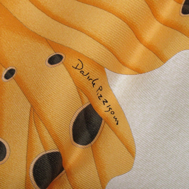 Bvlgari BVLGARI Scarf Blue Ivory Orange 100% Silk