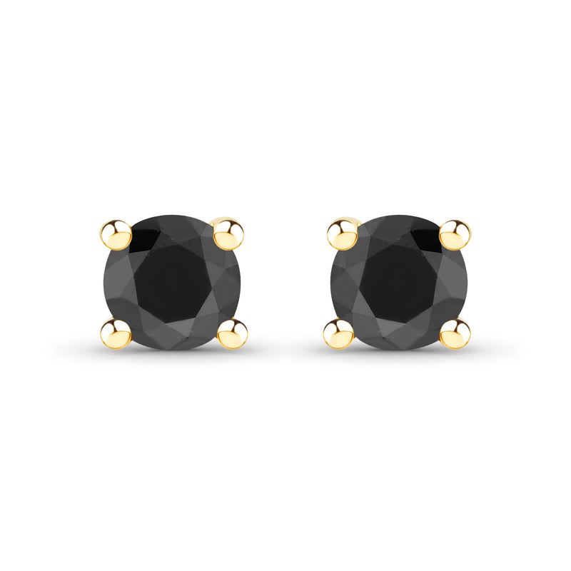 0.66 Carat Genuine Black Diamond .925 Sterling Silver Earrings