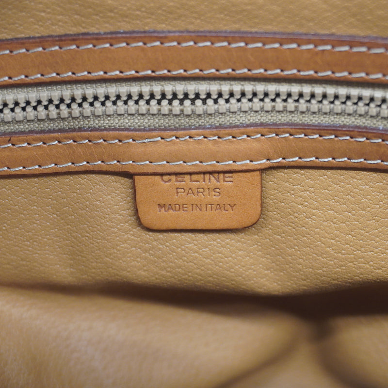 Auth Celine Macadam Handbag Womens PVC Handbag Brown