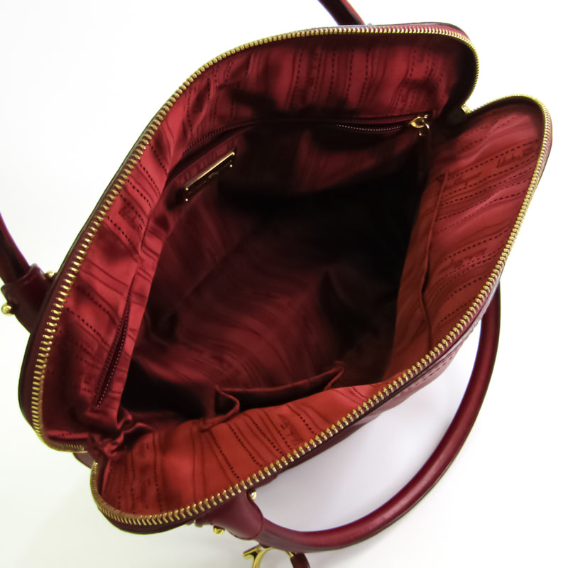 Salvatore Ferragamo Gancini Women's Leather Handbag Bordeaux