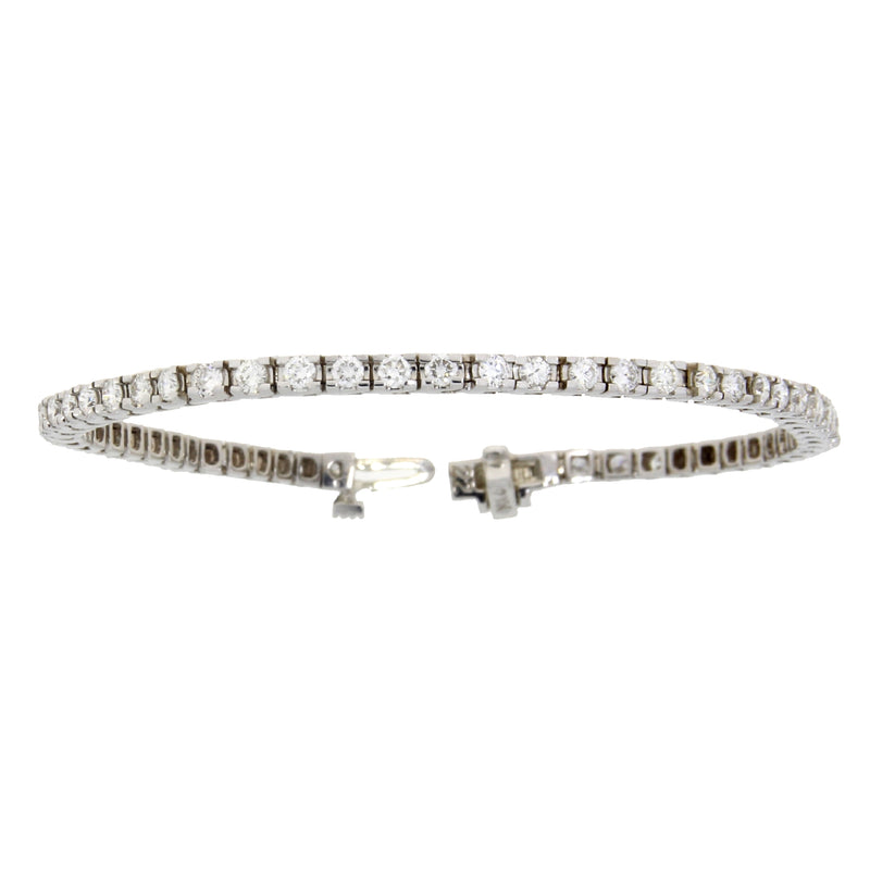 Genuine 2.64ct Diamond Tennis Bracelet 14KT White Gold