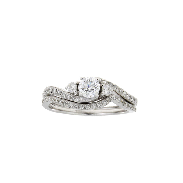 .70ct Diamond Engagement Ring Set 14KT White Gold