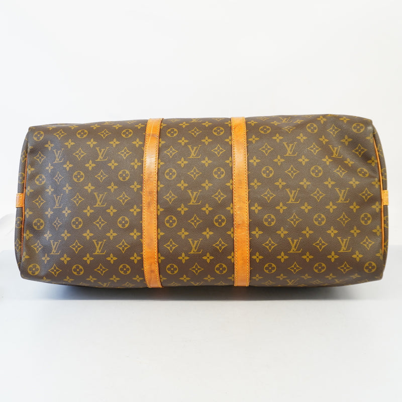Auth Louis Vuitton Boston Bag Monogram Keepall Bandolier 60 M41412 Unisex