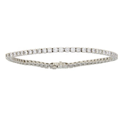 Natural 4.00ct Diamond Tennis Bracelet 14KT White Gold