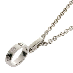 Cartier Love Charm Necklace K18 White Gold Ladies
