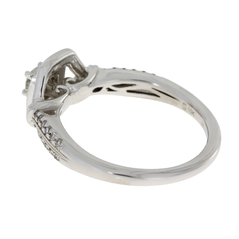 Genuine .50ct Diamond Promise Ring 10KT White Gold