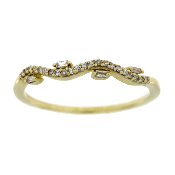 .10ct Diamond stackable band set 10KT Yellow Gold