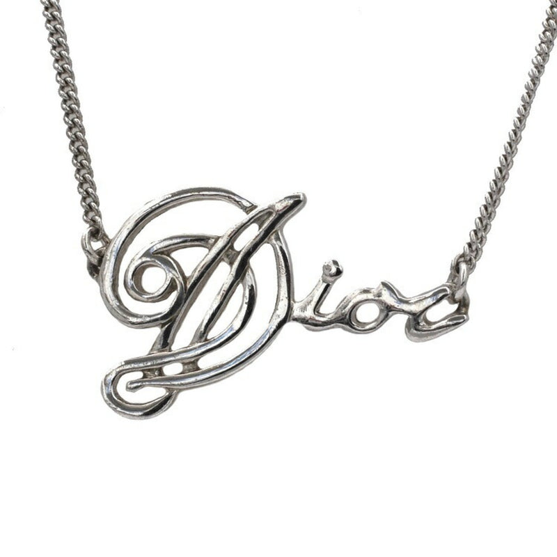 Christian Dior Necklace Silver Plate Motif Ladies Dress Accessory Adjuster Design
