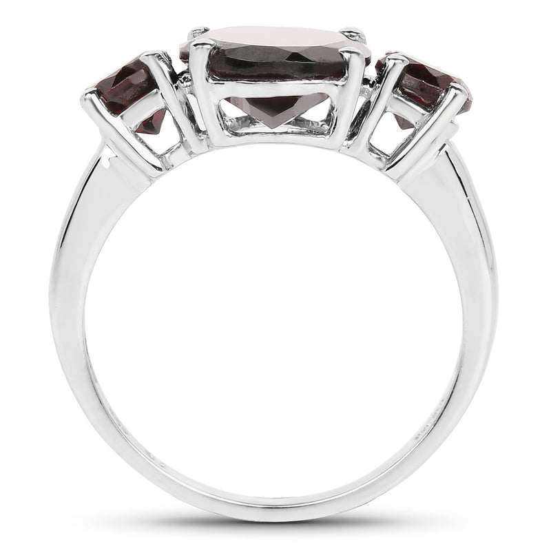 5.01 Carat Genuine Garnet .925 Sterling Silver Ring