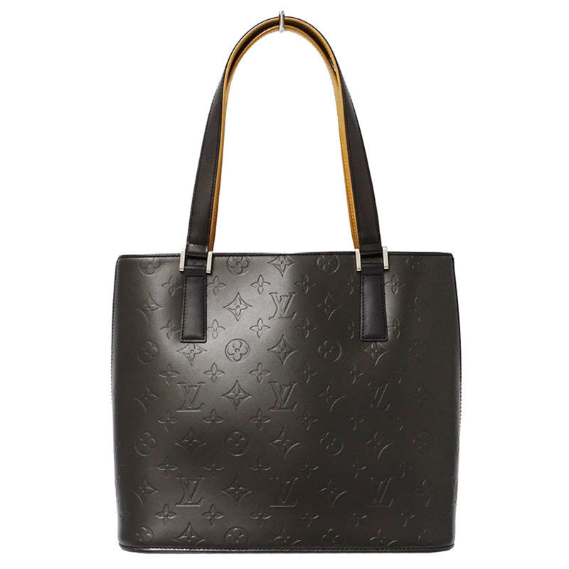 Louis Vuitton LOUIS VUITTON Bag Monogram Matte Womens Tote Shoulder Stockton M55112 Noir Black Dark Gray