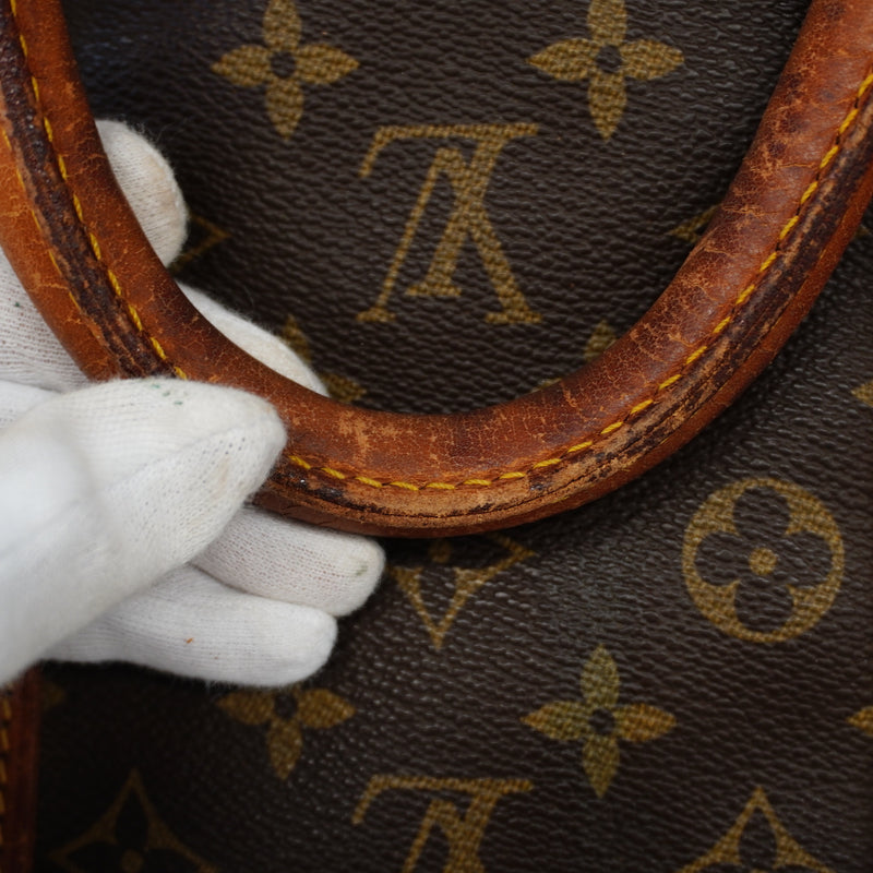 Auth Louis Vuitton Boston Bag Monogram Keepall Bandolier 55 M41414 Unisex