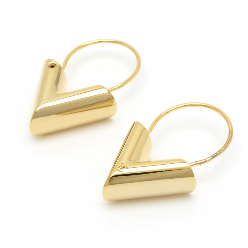 LOUIS VUITTON Louis Vuitton Hoop Earrings Essential V Gold M61088