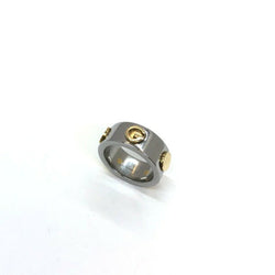 GUCCI Gucci Ring INOX Inox G Silver Yellow Gold Dot Approximately 4.5 Ladies