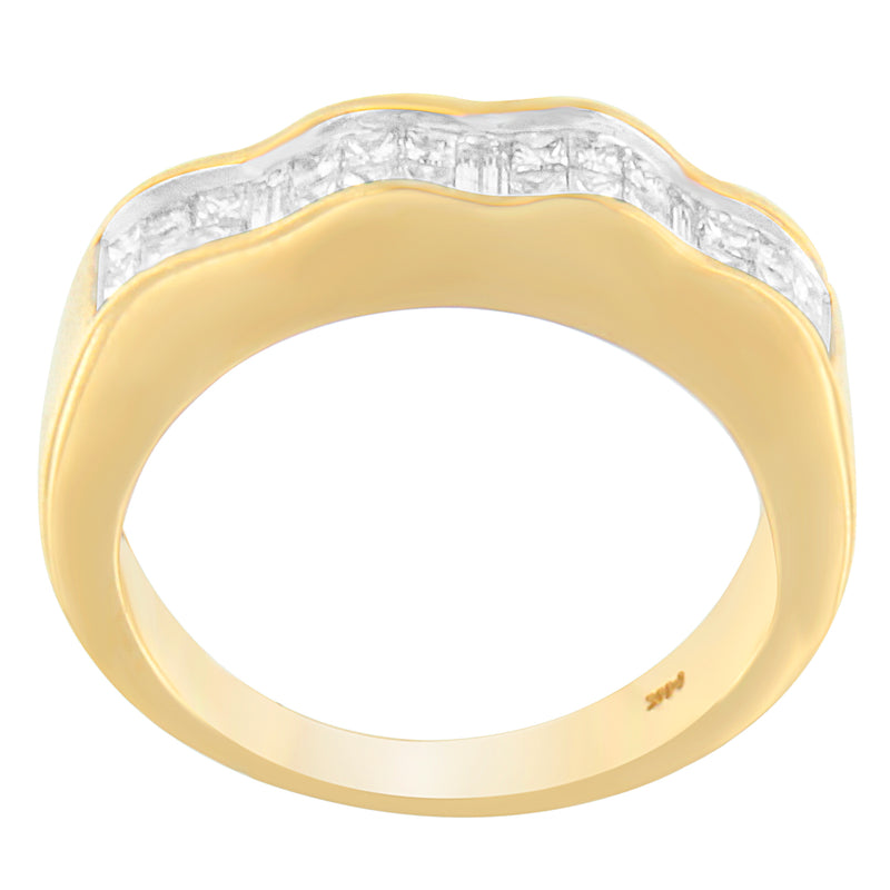 14K Yellow Gold 5/8ct. Baguette and Princess-cut Diamond Ring Band (I-JSI2-I1)