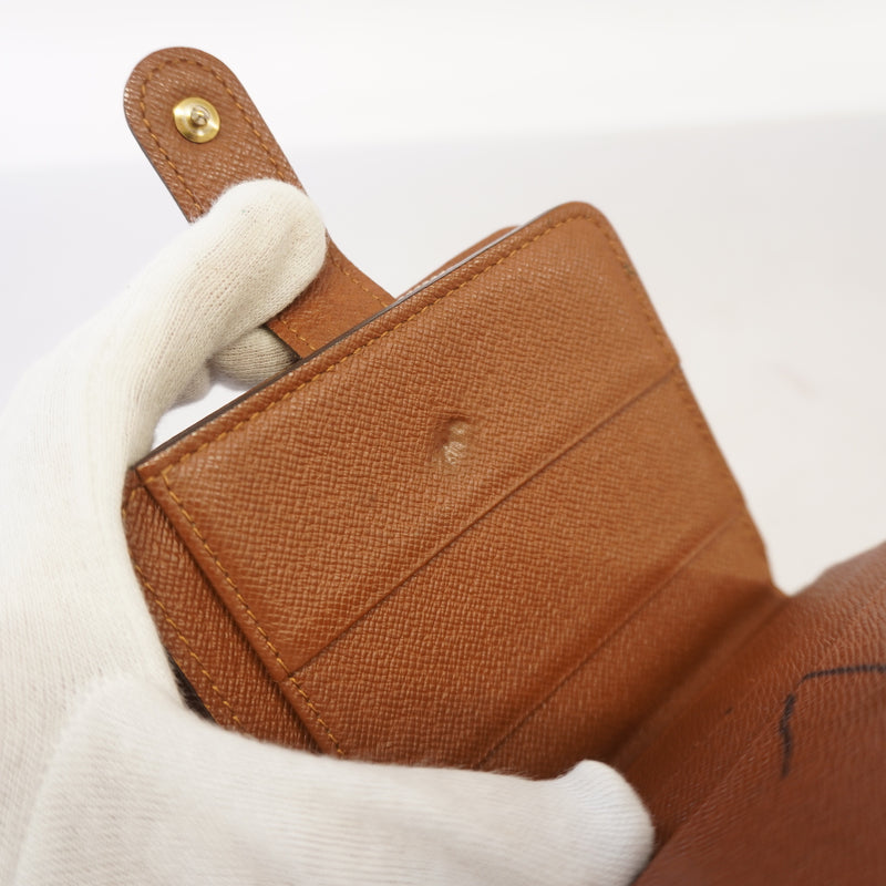 Auth Louis Vuitton Monogram Compact Zip M61667 MenWomenUnisex Wallet