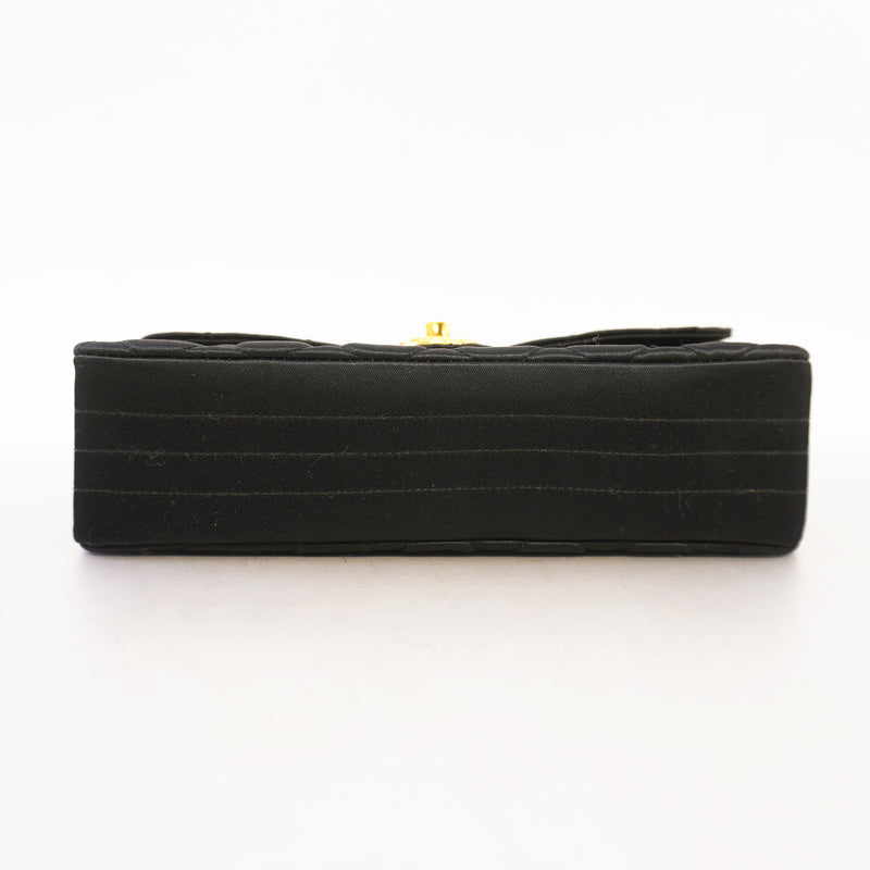 Auth Chanel Matelasse Shoulder Bag Womens Satin Shoulder Bag Black