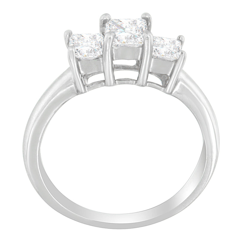 14K White Gold 1ct TDW Princess cut Diamond Ring (G-H SI1-SI2)
