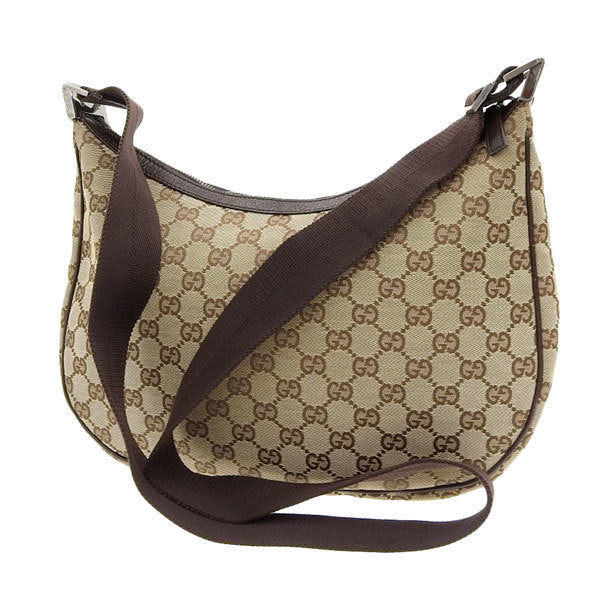 Gucci GG Canvas 122790 Womens GG Canvas Shoulder Bag Beige