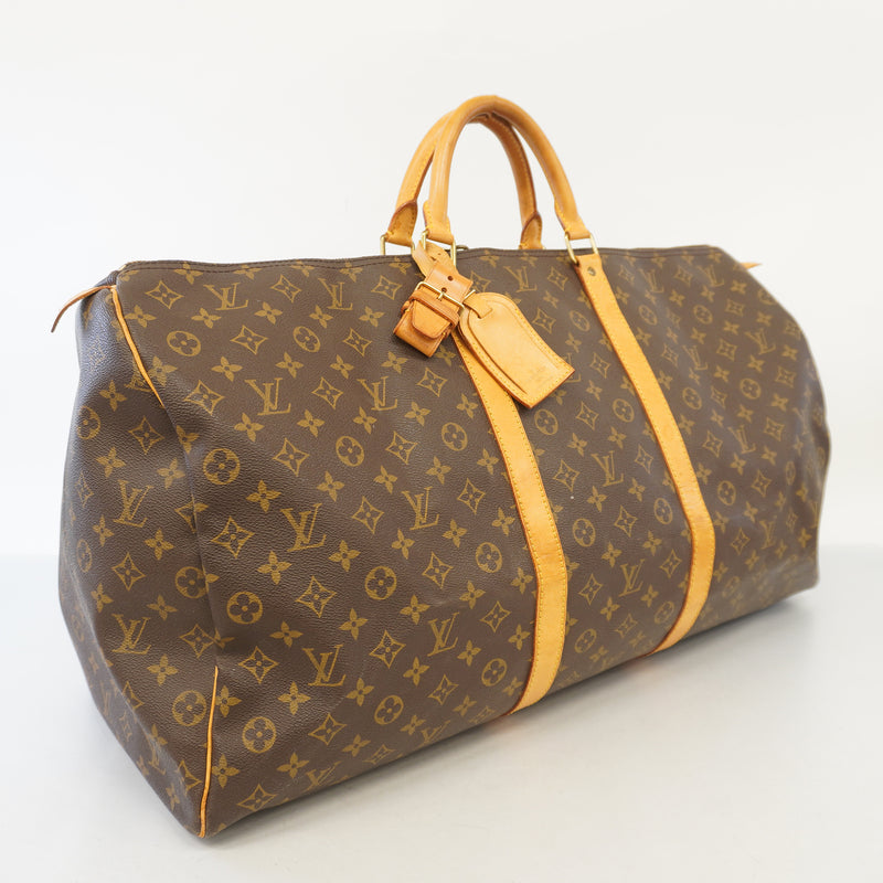 Auth Louis Vuitton Monogram Keepol 60 M41422 MenWomenUnisex Boston Bag
