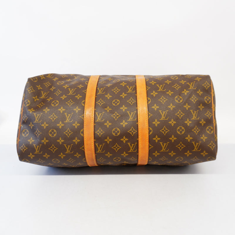 Auth Louis Vuitton Monogram Keepol 50 M41426 MenWomenUnisex Boston Bag