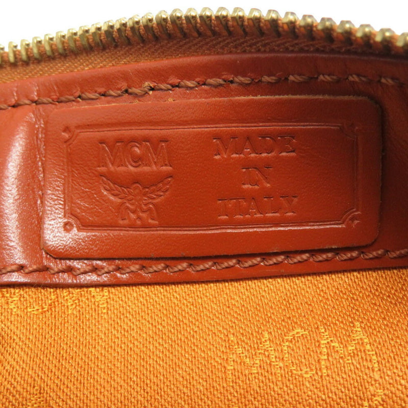MCM Monogram Pattern PVC Handbag Tea