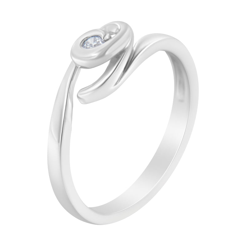 10K White Gold Diamond Promise Ring (1/20 Cttw, H-I Color, I1-I2 Clarity) - Size 7