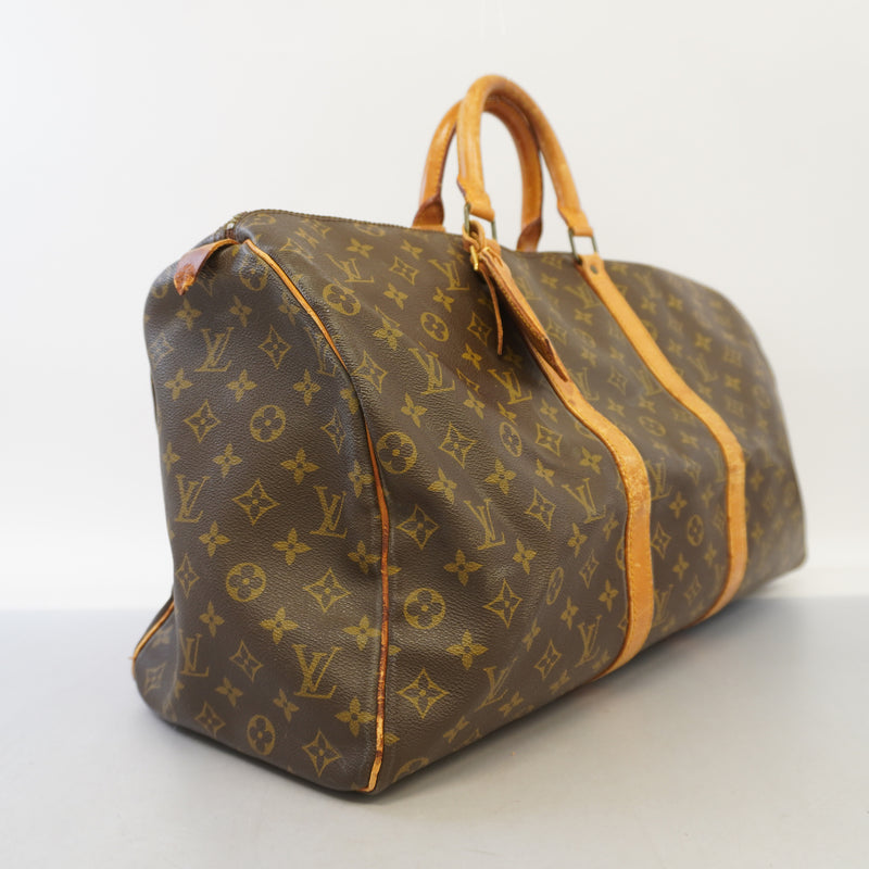 Auth Louis Vuitton Boston Bag Monogram Keepol 50 M41426 Unisex