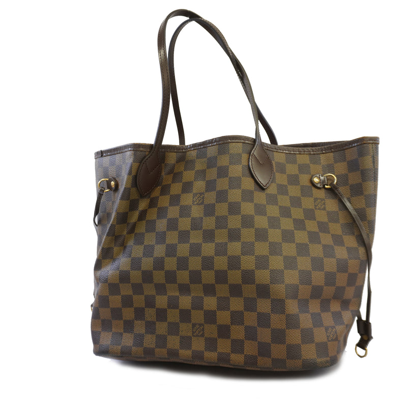 Auth Louis Vuitton Damier Neverfull MM N51105 Womens Tote Bag