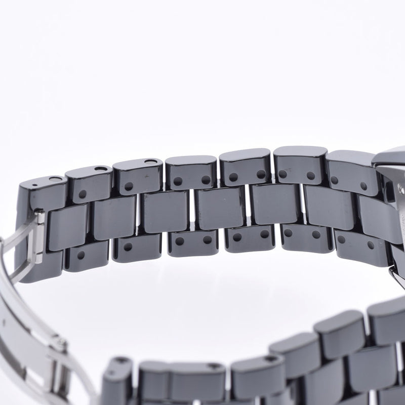 CHANEL J12 38mm 12P diamond H1626 mens black ceramic / SS watch self-winding dial
