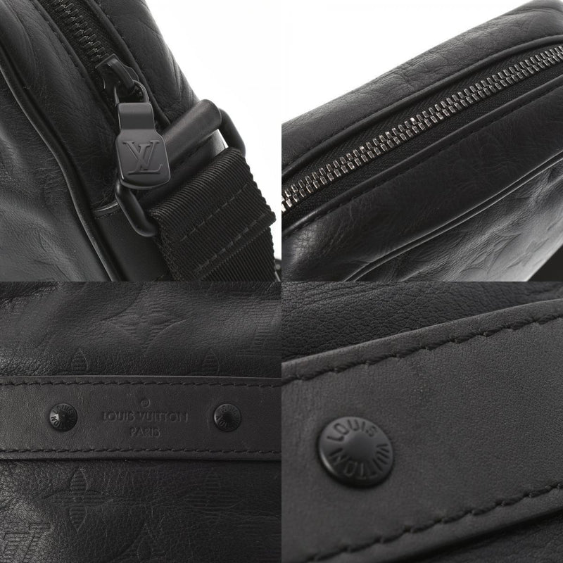 LOUIS VUITTON Monogram Shadow Danube PM Black M43681 Mens Leather Shoulder Bag