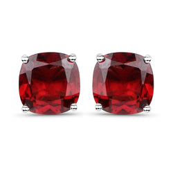 3.00 Carat Genuine Garnet .925 Sterling Silver Earrings