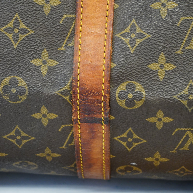 Auth Louis Vuitton Boston Bag Monogram Keepall Bandolier 55 M41414 Unisex