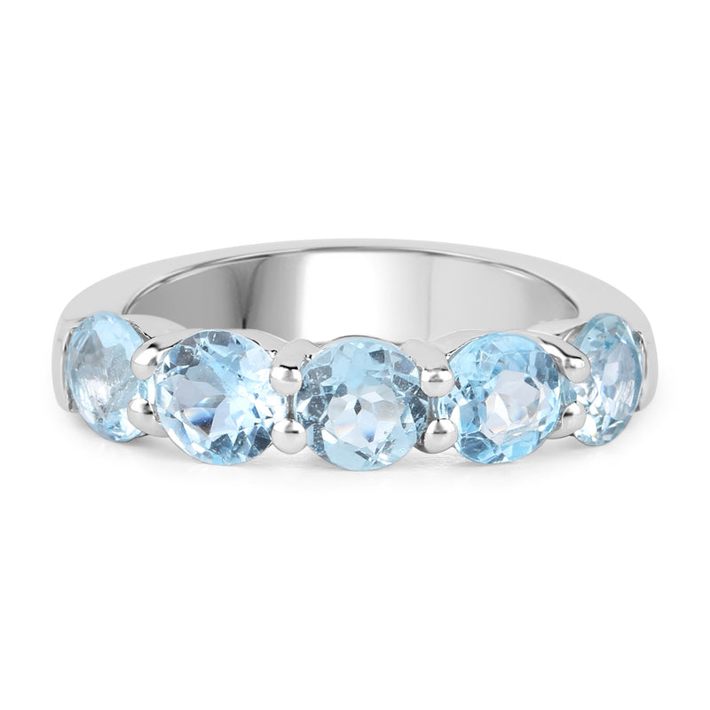 3.00 Carat Genuine Blue Topaz .925 Sterling Silver Ring