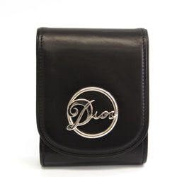 Christian Dior Belt Pouch Unisex Leather Pouch Black