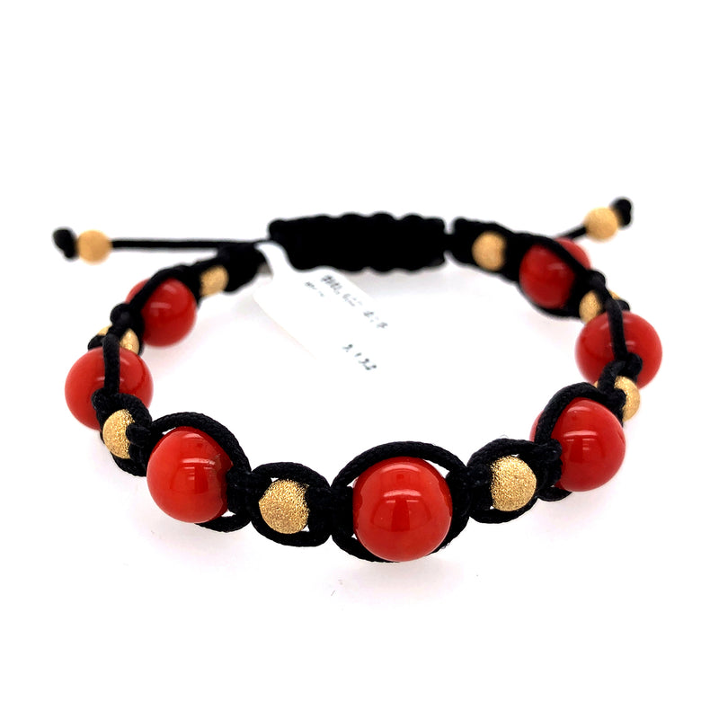 Pave Diamond & Gemstone Beaded Macrame Bracelet Jewelry