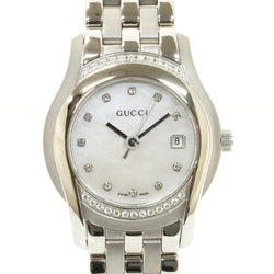 GUCCI Gucci SS Watch Bezel Diamond Shell 5500L Silver Ladies