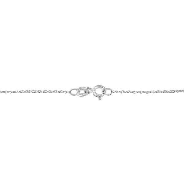 .925 Sterling Silver 1/4 Cttw Prong Set Round-Cut Diamond Cross 18" Pendant Necklace - (I-J Color, I3-Promo Quality)