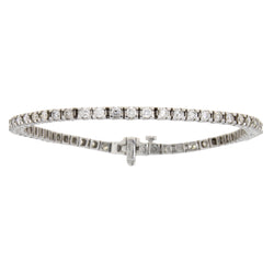 Natural 2.46ct Diamond Tennis Bracelet 14KT White Gold