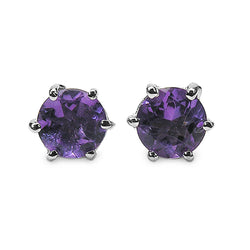 1.46 Carat Genuine Amethyst .925 Sterling Silver Earrings