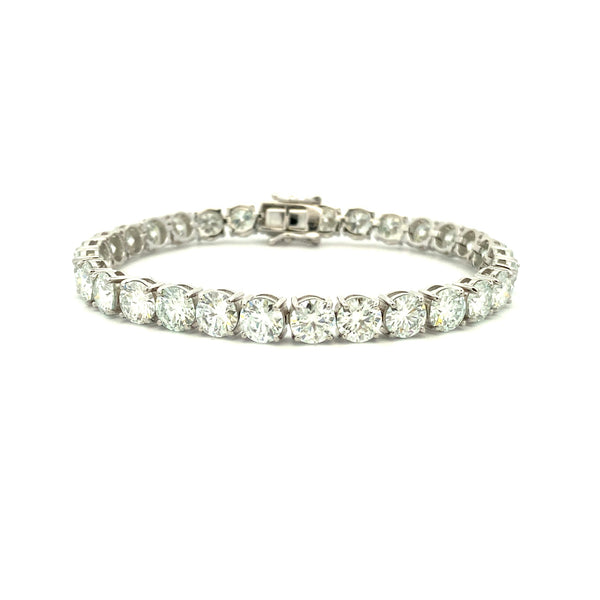 24.00ct Moissanite Tennis Bracelet Sterling Silver