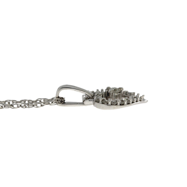 .05ct Diamond Heart Love Pendant 10KT White Gold