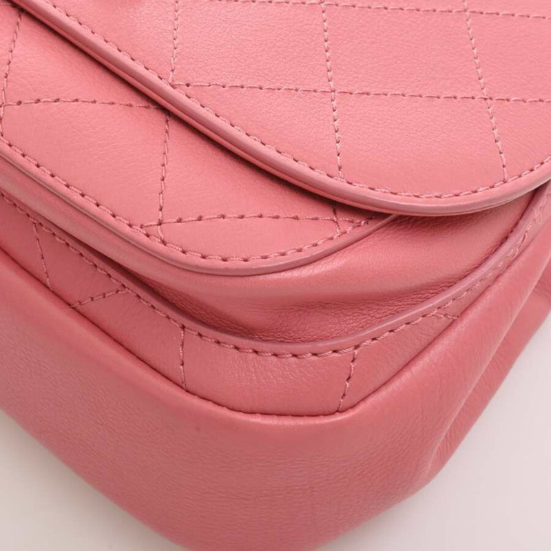 Chanel Womens Leather Shoulder Bag Pink