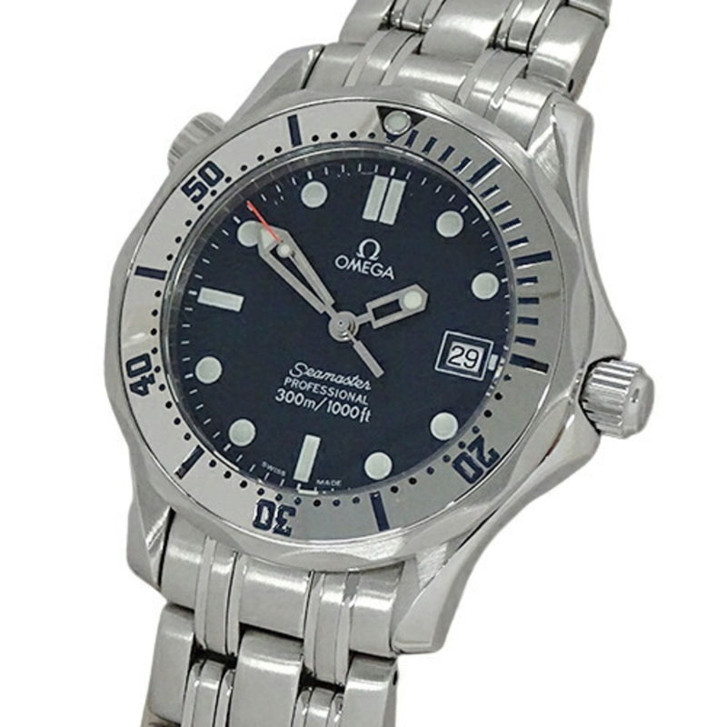 Omega OMEGA Seamaster 300 2562.80 Watch Boys Date Quartz Stainless SS Silver Navy Polished