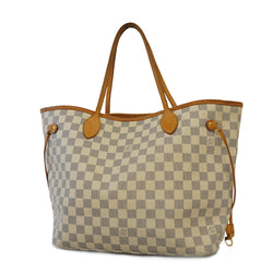 Auth Louis Vuitton Tote Bag Damier Azur Neverfull MM N51107