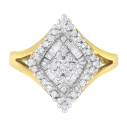 10kt Yellow Gold 1/2ct TDW Diamond Ring (H-ISI1-SI2)