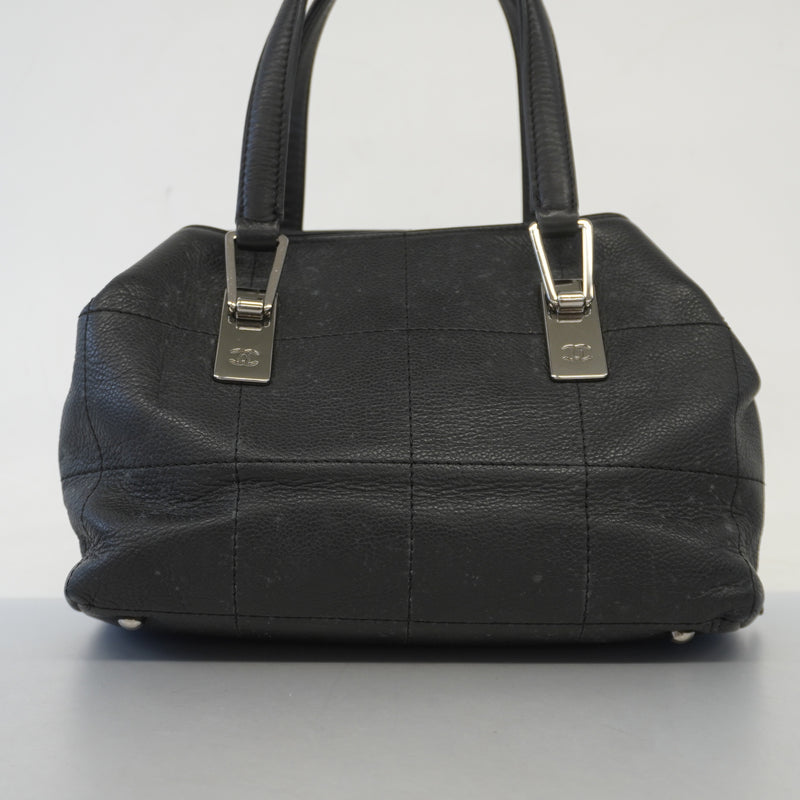 Auth Chanel Caviar Skin Handbag Womens Caviar Leather Handbag Black